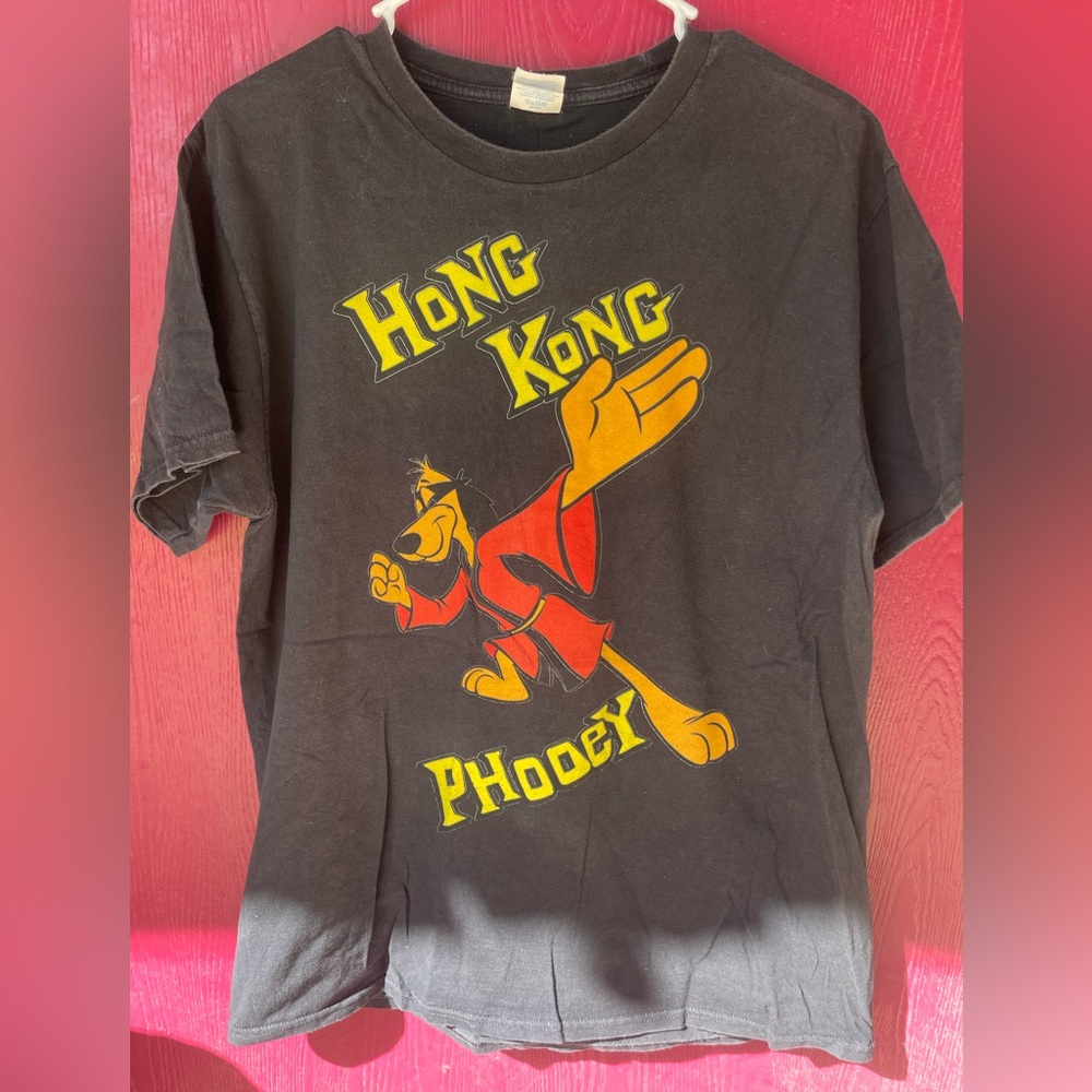 HONG KONG PHOOEY Warner bros Port & Company Black Graphic T-Shirt